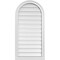 Ekena Millwork Round Top Surface Mount PVC Gable Vent: Functional, w/ 2"W x 2"P Brickmould Sill Frame, 20"W x 40"H GVPRT20X4003SF - alternate 1